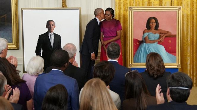 USA : Barack et Michelle Obama dévoilent leurs portraits à la Maison ...
