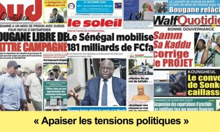 la-une-des-journaux-senegalais-du-jeudi-31-octobre-2024